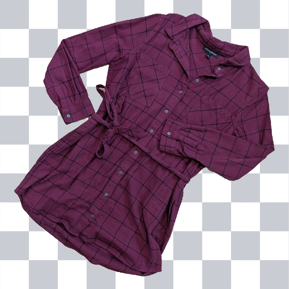 Banana Republic Flannel Shirt Dress